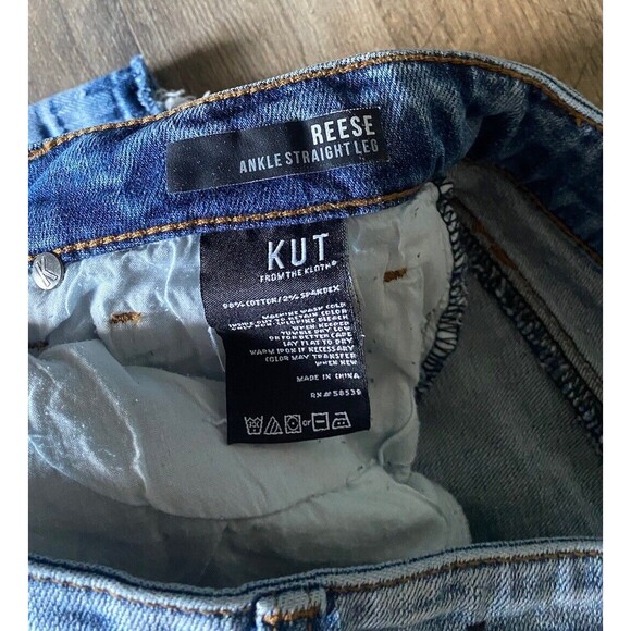 KUT FROM THE KLOTH REESE ANKLE STRAIGHT LEG JEANS WOMENS SIZE 6 - Picture 6 of 8